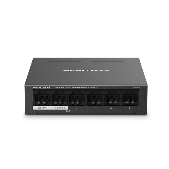 MS106LP_1_s Mercusys MS106LP 6xFE desktop switch 4xPoE+