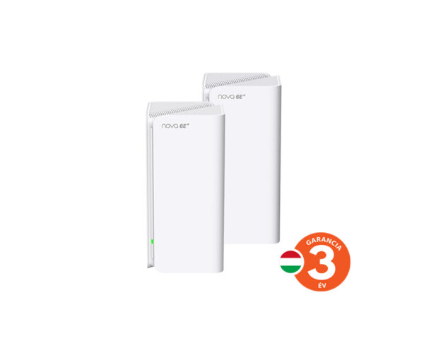 Tenda Nova MX21 Pro (2-pack) WiFi6E AXE5700 Mesh Gigabit system, 6x GLAN/GWAN, WPA3, VPN, CZ app