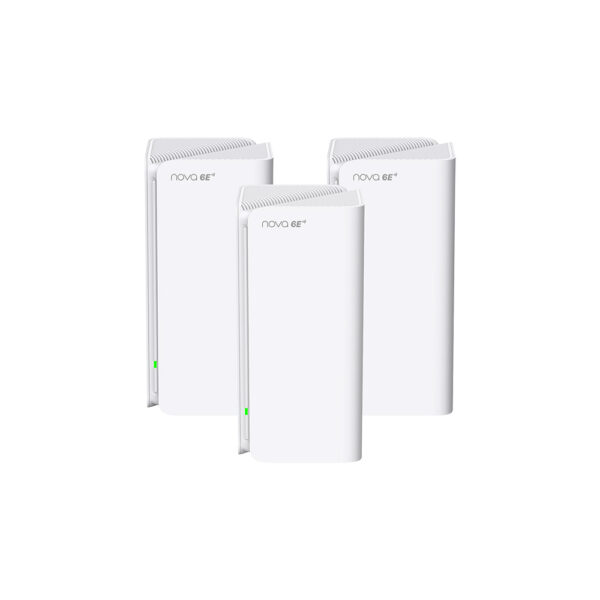 Tenda Nova MX21 Pro (3-pack) WiFi6E AXE5700 Mesh Gigabit system, 9x GLAN/GWAN, WPA3, VPN, CZ app