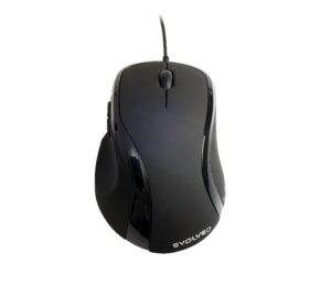EVOLVEO ML-507B/Ergonomická/Laserová/Pro praváky/1 600 DPI/Drátová USB/Černá