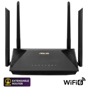 ASUS RT-AX53U (AX1800) WiFi 6 Extendable Router, 4G/5G Router replacement, AiMesh