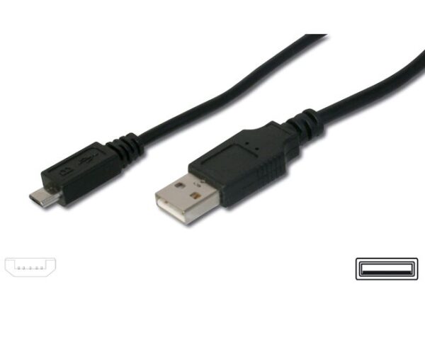 MicroUSBkabel_s Kabel micro USB 2.0, A-B 0,75m,pro rychlé nabíjení