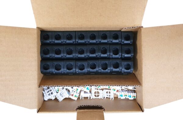 Multipack_keystone_UTP_SXKJ-xx-UTP-BK-SA MULTIPACK 24 ks - samořezný keystone Solarix CAT5E UTP SXKJ-5E-UTP-BK-SA