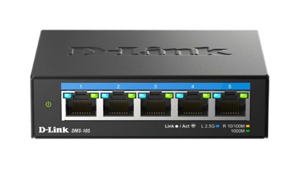 D-Link DMS-105/E 5-port 2.5G Multi-Gigabit QoS IGMP Snooping Switch