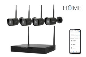 iGET HOME NVR N4C4 - CCTV bezdrátový Wi-Fi set 2K+ rozlišení, 4CH NVR + 4x kamera se zvukem a IR