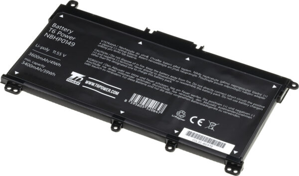 Baterie T6 Power HP 250 G7, 255 G7, 15-cs000, 15-da000, 17-by000, 3600mAh, 41Wh, 3cell, Li-pol