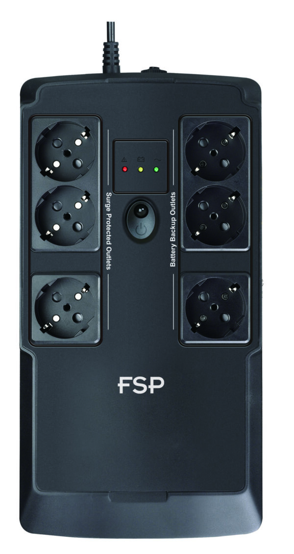FSP UPS NanoFit 600, 600 VA / 360 W, 2xUSB power, LED, offline
