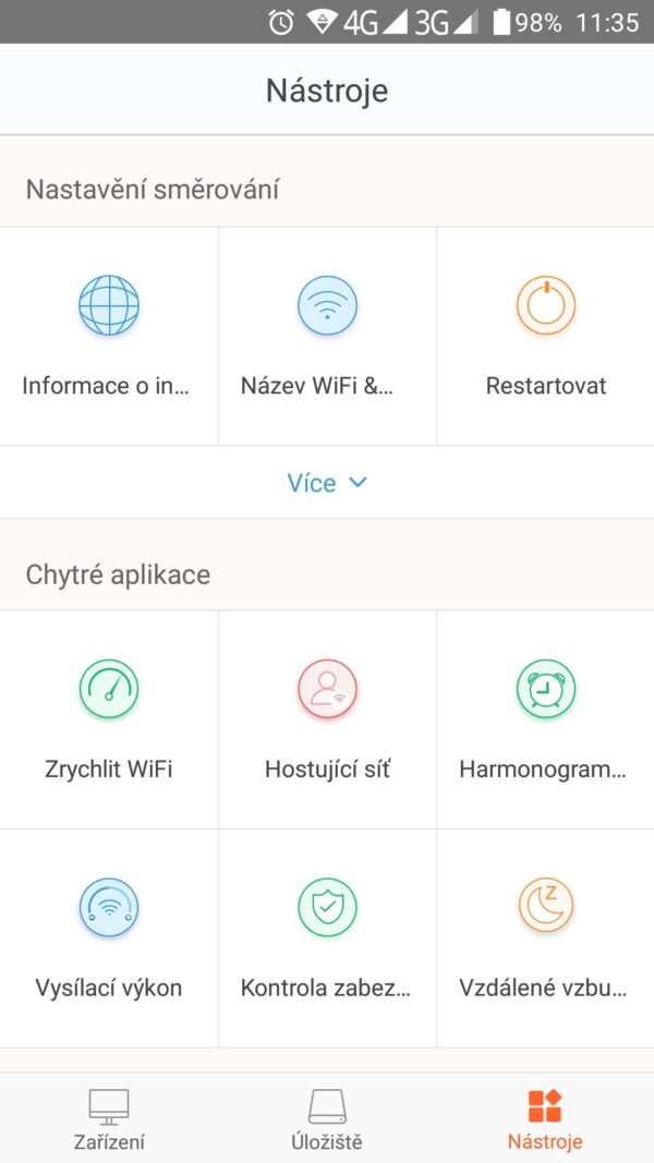Nastaveni_routeru_APP Tenda AC5 WiFi AC Router 1200Mb/, WISP, Universal Repeater, Tenda CZ aplikace, 4x 6dBi antény