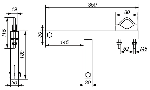 OBR1-41 Úchyt na komín OK-50W13 - bez nutnosti vrtání