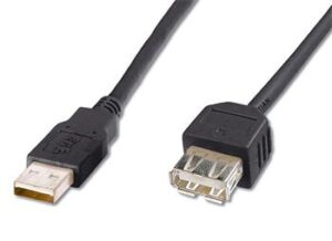 OBRkabel-4 PremiumCord USB 2.0 kabel prodlužovací, A-A, 2m, černý