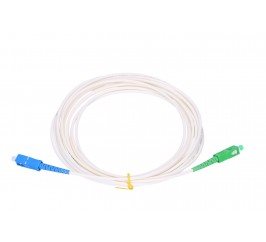 SC/APC - SC/UPC simplex 9/125 SM 0,5m arm.bílý 3mm B3 LSZH