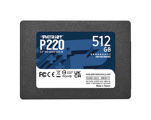 PATRIOT P220/512GB/SSD/2.5"/SATA/3R