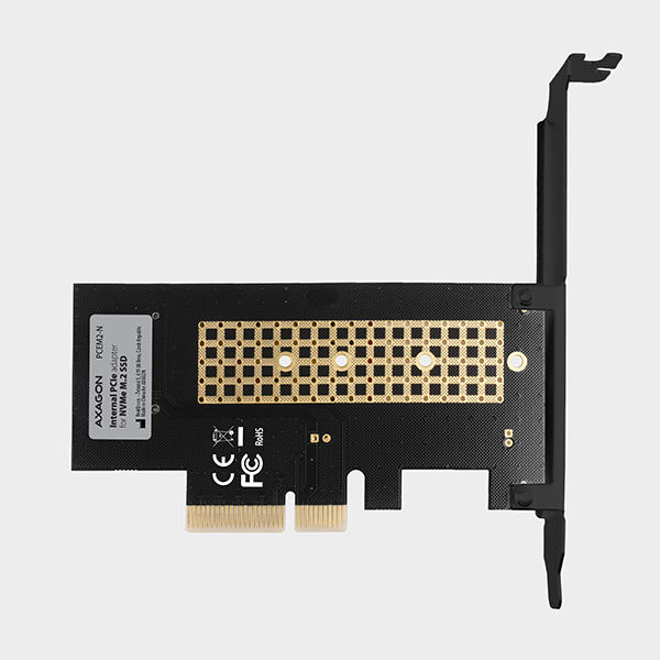 AXAGON PCEM2-N, PCIe x4 - M.2 NVMe M-key slot adaptér, vč. LP