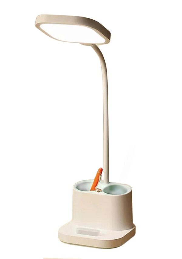 Platinet stolní LED lampa 5W, integrovaná baterie 2400mAh, USB port, bílá