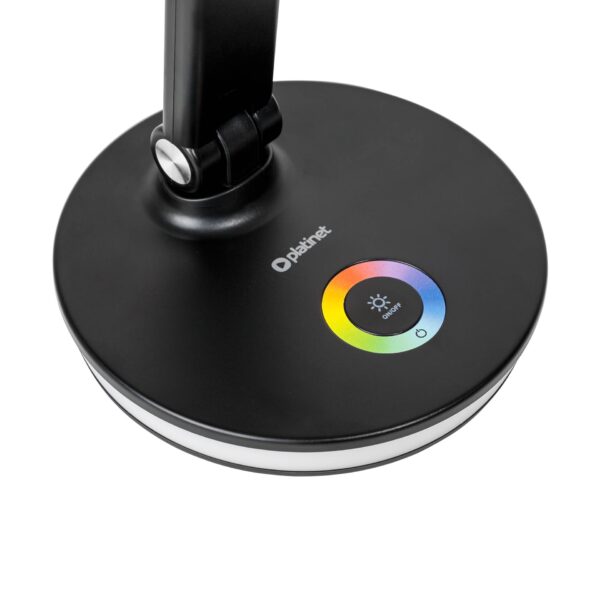 Platinet stolní LED lampa 12W stmívatelná, dotykové ovládání, USB port, černá