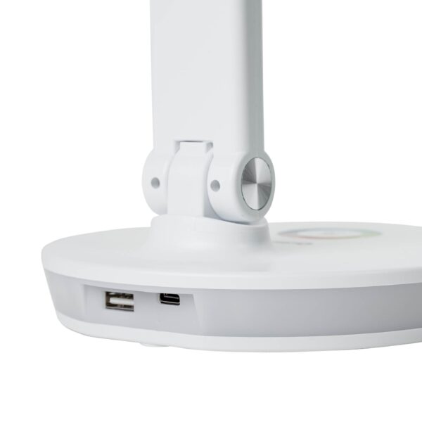 PDL400RGBW4 Platinet PDL400RGBW stolní LED lampa 12W stmívatelná, dotykové ovládání, USB port, bílá