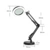 PDLD11-rozmer Platinet stolní LED lampa Magnify 10W stmívatelná s lupou, černá
