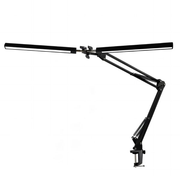 Platinet PDLD20 stolní LED lampa Flexy 20W stmívatelná s klipem, 2 ramena, černá