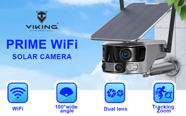 Solární kamera Viking PRIME-WiFi/18000mAh/barevné noční vidění/IP66/aplikace/Android/iOS