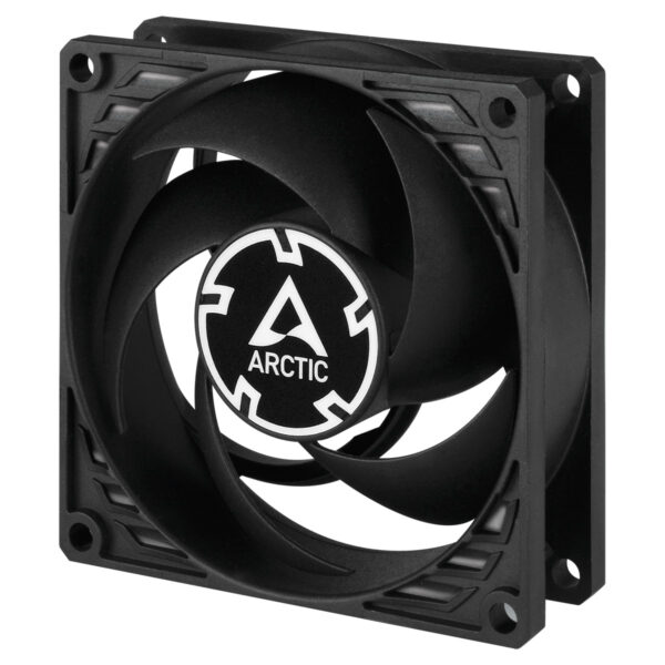 P_Series_P8_frontsideview2_s ARCTIC P8 TC (black/black) - 80mm case fan with temperature control