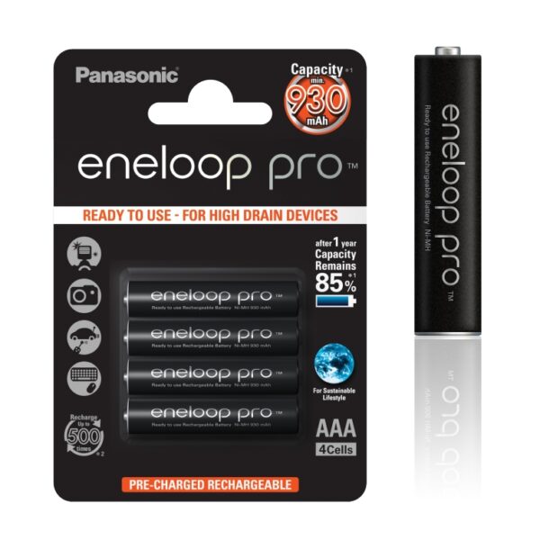 Panasonic Eneloop 930mAh Panasonic Eneloop Pro AAA NiMH 1,2V 930mA BL4