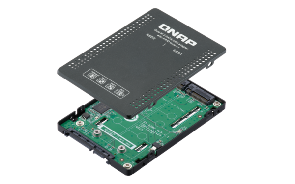 QNAP adaptér QDA-A2MAR (2x M.2 SSD SATA sloty v 2,5" SATA rámečku)