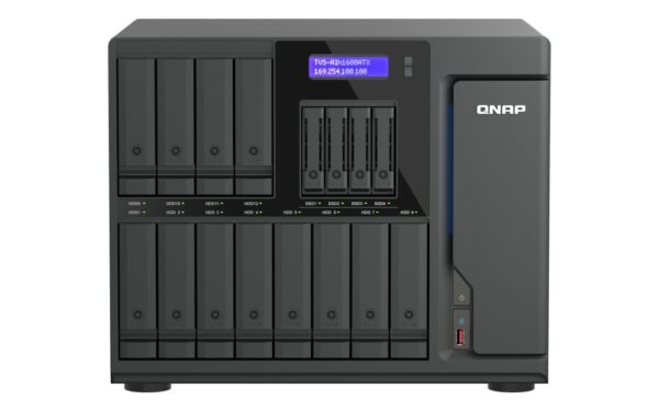 QNAP TVS-AIh1688ATX-U7-32G (Ultra 7, ZFS, 32GB DDR5 ECC RAM, 12x 3,5"+ 4x 2,5", 2x 2,5GbE, 2x 10GbE)