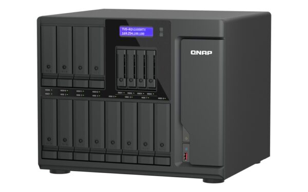 QNAP TVS-AIh1688ATX-U7-32G (Ultra 7, ZFS, 32GB DDR5 ECC RAM, 12x 3,5"+ 4x 2,5", 2x 2,5GbE, 2x 10GbE)