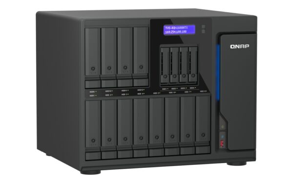 QNAP TVS-AIh1688ATX-U7-32G (Ultra 7, ZFS, 32GB DDR5 ECC RAM, 12x 3,5"+ 4x 2,5", 2x 2,5GbE, 2x 10GbE)
