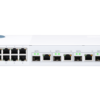 QNAP řízený switch QSW-M408-4C (12 portů: 8x Gigabit port + 4x 10G SFP+ / 10GbE kombo porty)