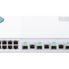 QNAP řízený switch QSW-M408-4C (12 portů: 8x Gigabit port + 4x 10G SFP+ / 10GbE kombo porty)