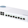 QNAP řízený switch QSW-M408-4C (12 portů: 8x Gigabit port + 4x 10G SFP+ / 10GbE kombo porty)