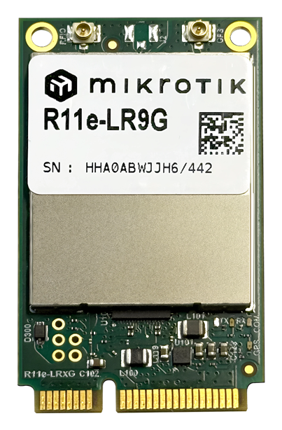 R11e-LR9G_s MikroTik R11e-LR9G, LoRa miniPCI-e card pro 902-928MHz