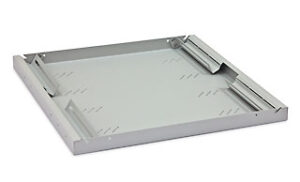 RAC-UP-xxx-A4m_s-1 19' police A4 perforovaná 1U/450mm,max.80kg šedá