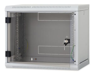 RUA_foto-7-1_s Nástěnný rack RUA 12U/600mm odn.boč+skl.dv.černý