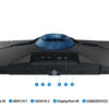 S25BG400EI_021_Detail-Connectivity2_Black Samsung Odyssey/G40B/25"/IPS/FHD/240Hz/1ms/Black/2R