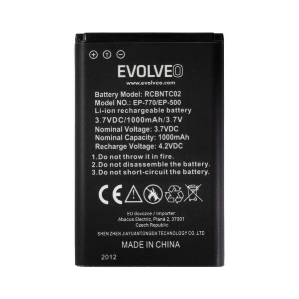 SGMEP-770-BAT_s-1 EVOLVEO orig. baterie 1000 mAh pro EasyPhone FD/FP/FS/FM/FL (EP-500/700/770/771/800/801)
