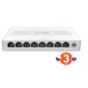 SM108_1z Tenda SM108 - 8x Multi-Gigabit 2.5G Ethernet Switch, 100/1000/2500 Mb/s, 40Gb/s, fanless