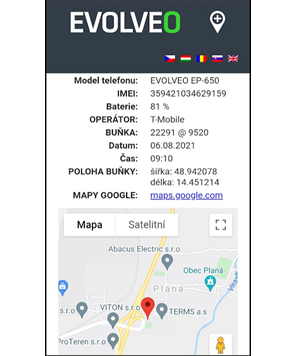 EVOLVEO EasyPhone FS, vyklápěcí mobilní telefon 2.8" pro seniory s nabíjecím stojánkem (červená barv