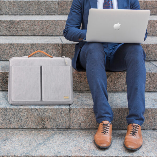 SSOR_grey-07 Seine Scene Taška na notebook Seine Scene Orleans sleeve 14'' - šedá