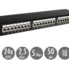 19" patch panel Solarix 24 x RJ45 CAT6 STP černý 1U SX24-6-STP-BK