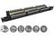 19" patch panel Solarix 24 x RJ45 CAT6 UTP s vyvazovací lištou 1U SX24L-6-UTP-BK-N