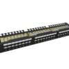 19" patch panel Solarix 24 x RJ45 CAT6 UTP s vyvazovací lištou 1U SX24L-6-UTP-BK-N
