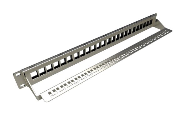 SX24M-0-STP-BK-UNI-N_back 19" modulární neosazený patch panel Solarix 24 portů 1U SX24M-0-STP-BK-UNI-N