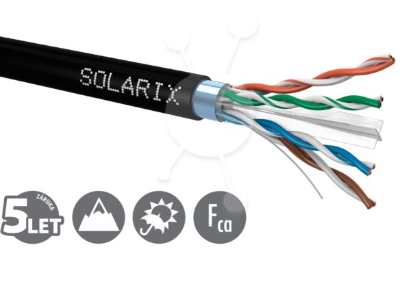 Instalační kabel Solarix CAT6 FTP PE Fca venkovní 500m/cívka SXKD-6-FTP-PE