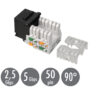 Zařezávací keystone Solarix CAT5E UTP svorkovnice 90° SXKJ-5E-UTP-BK-90
