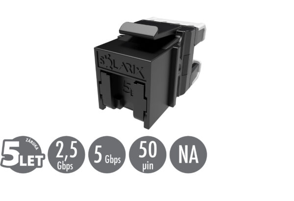Rychlozařezávací keystone Solarix CAT5E UTP SXKJ-5E-UTP-BK-NA