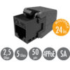MULTIPACK 24 ks - samořezný keystone Solarix CAT6 UTP SXKJ-6-UTP-BK-SA Component Level a 4PPoE