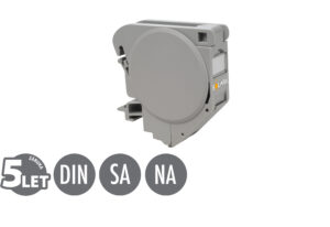 Držák keystonu 1 x RJ45 na DIN lištu šedý