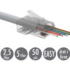 Univerzální EASY konektor RJ45 CAT6 UTP 8p8c na drát i licnu SXRJ45-6-UTP-EASY 100ks